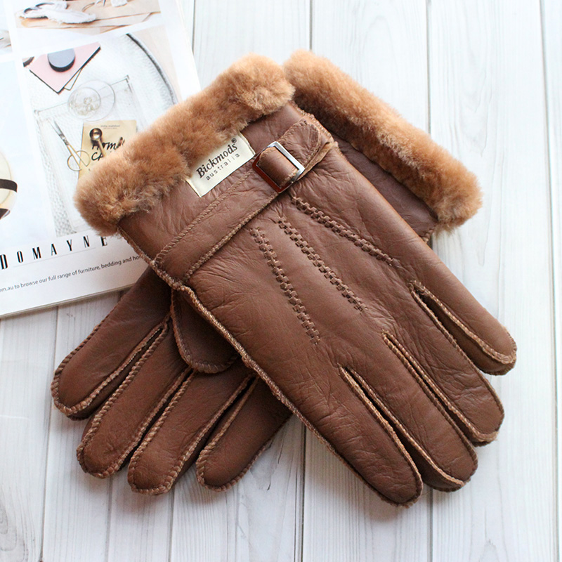 Street Fashion Gloves - Handschoenen van schapenvachtbont Heren dik winter