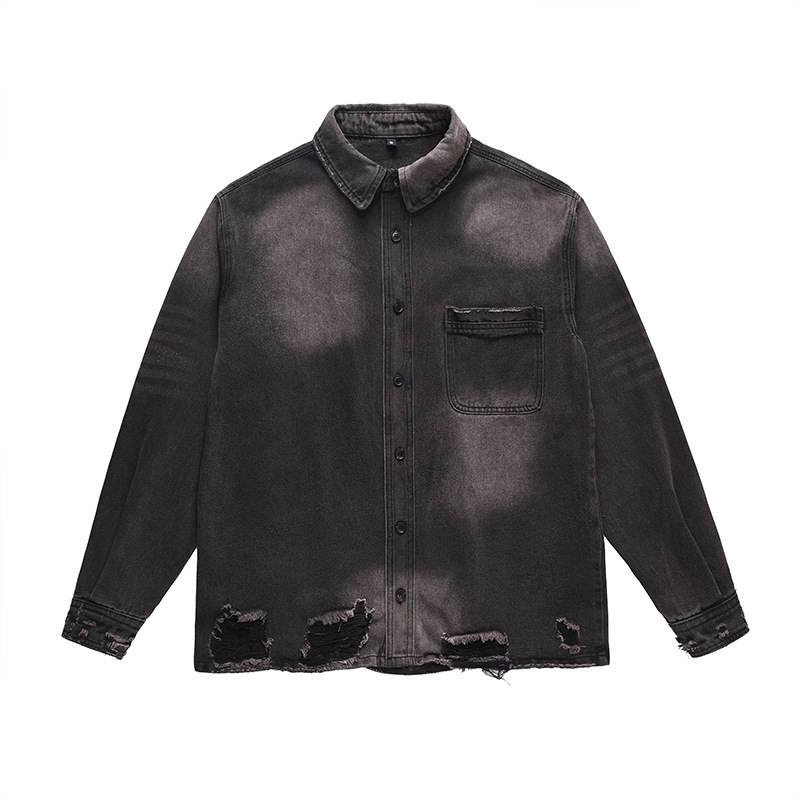 Street Fashion Denim - Heren High Street gescheurde jeansjas Mode