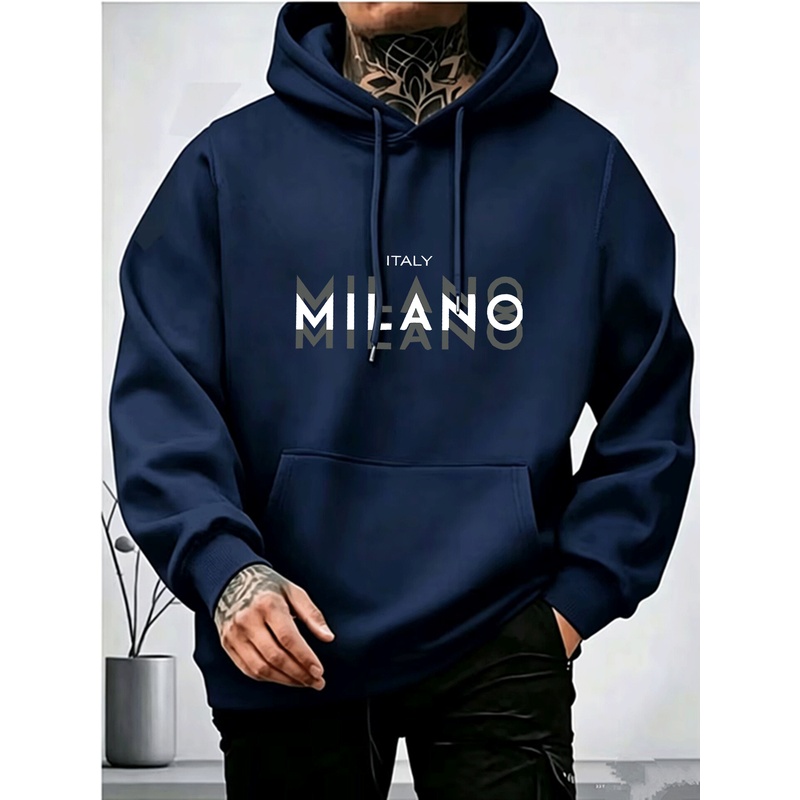 Street Fashion Milano - Heren, fleece stof, street fashion voor