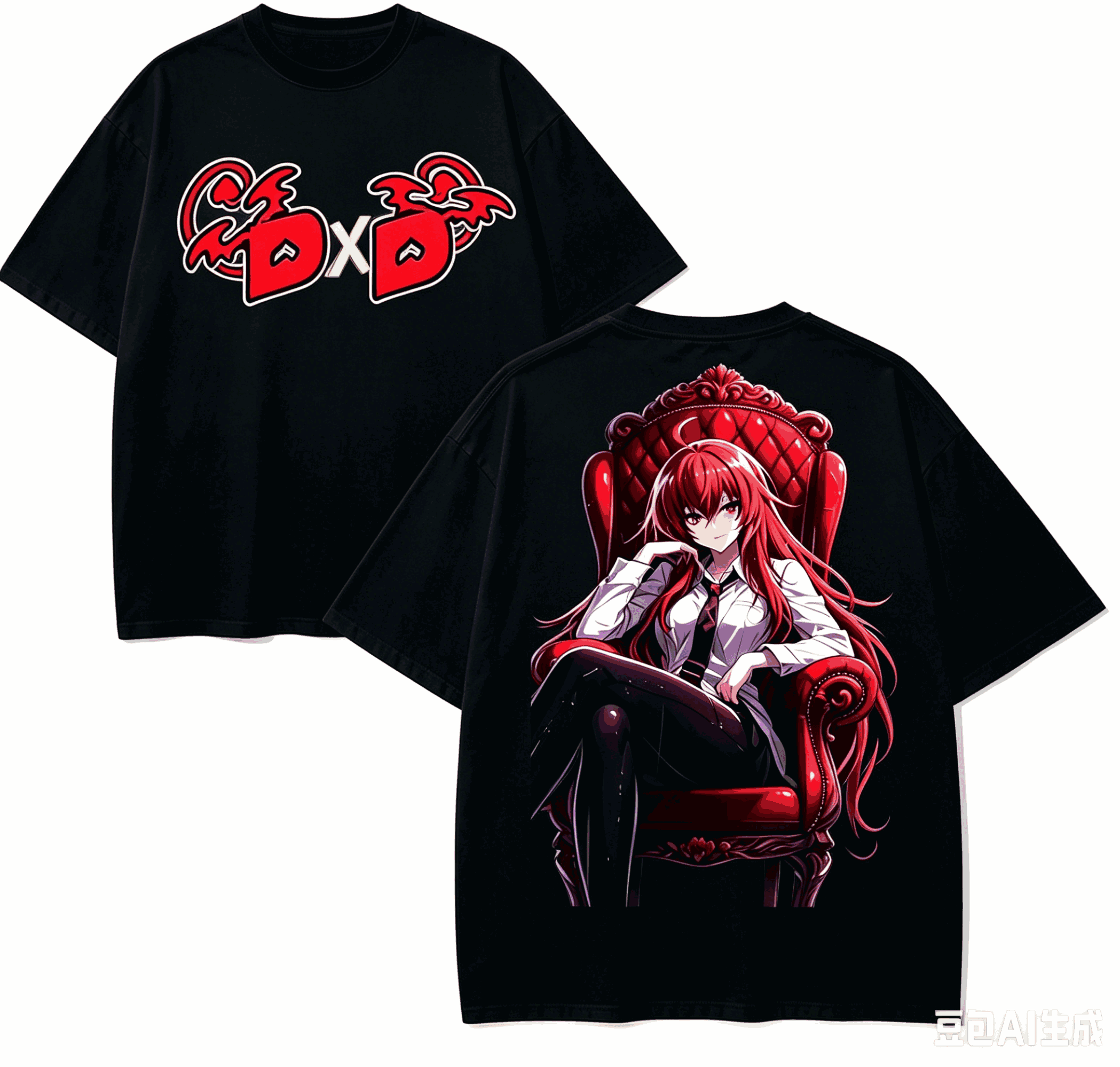 Street Fashion Model - HIGHSCHOOL DXD Anime Lover T-shirt Harajuku