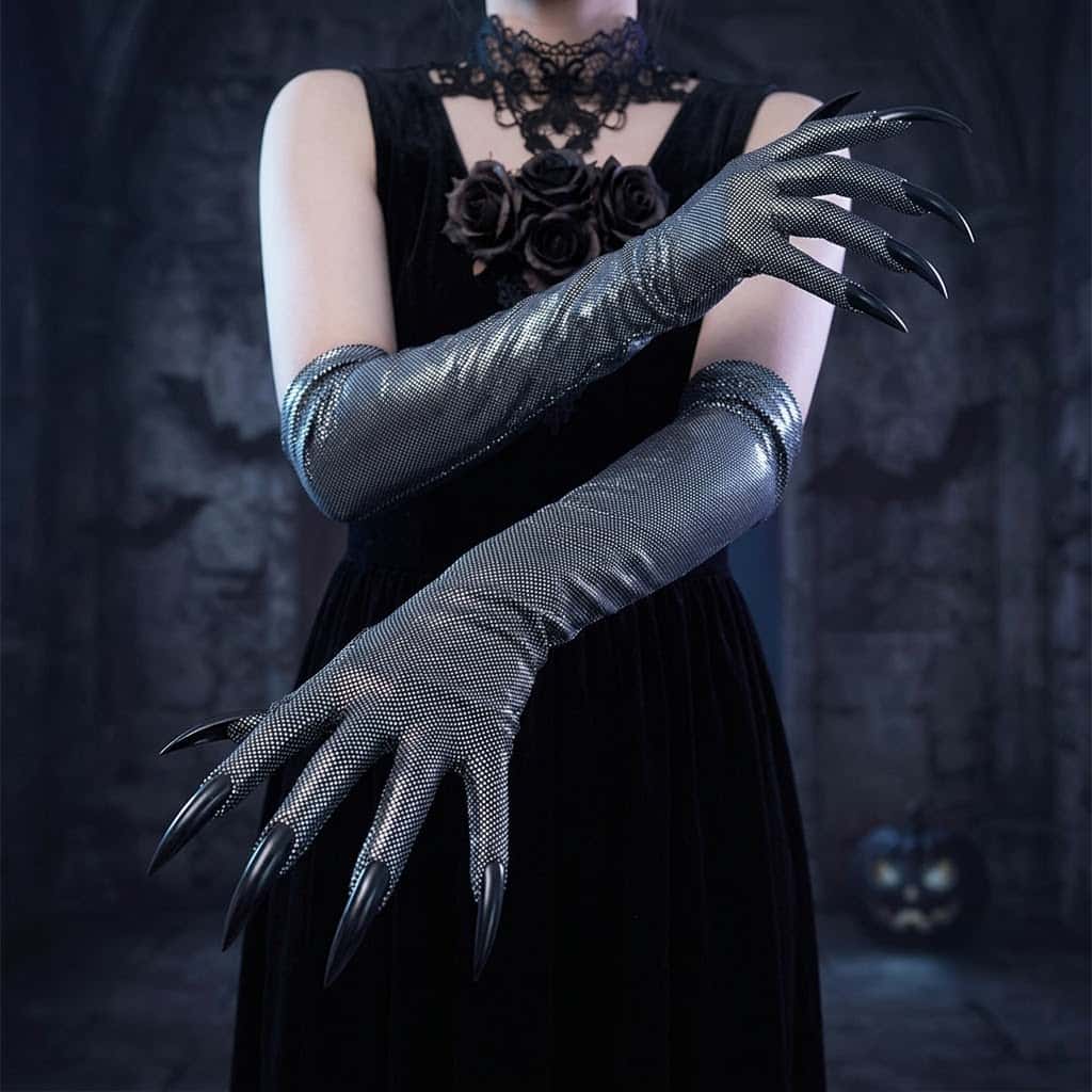 Street Fashion Gloves - 2026 Moon Girl Y2K Gothic Lange