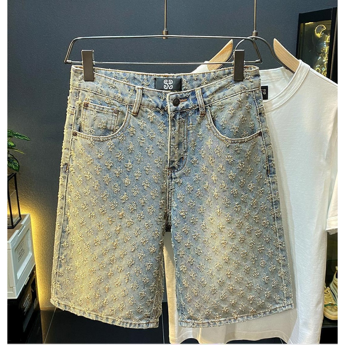 Street Fashion Jeans - Zomer High Street Denim Shorts Heren