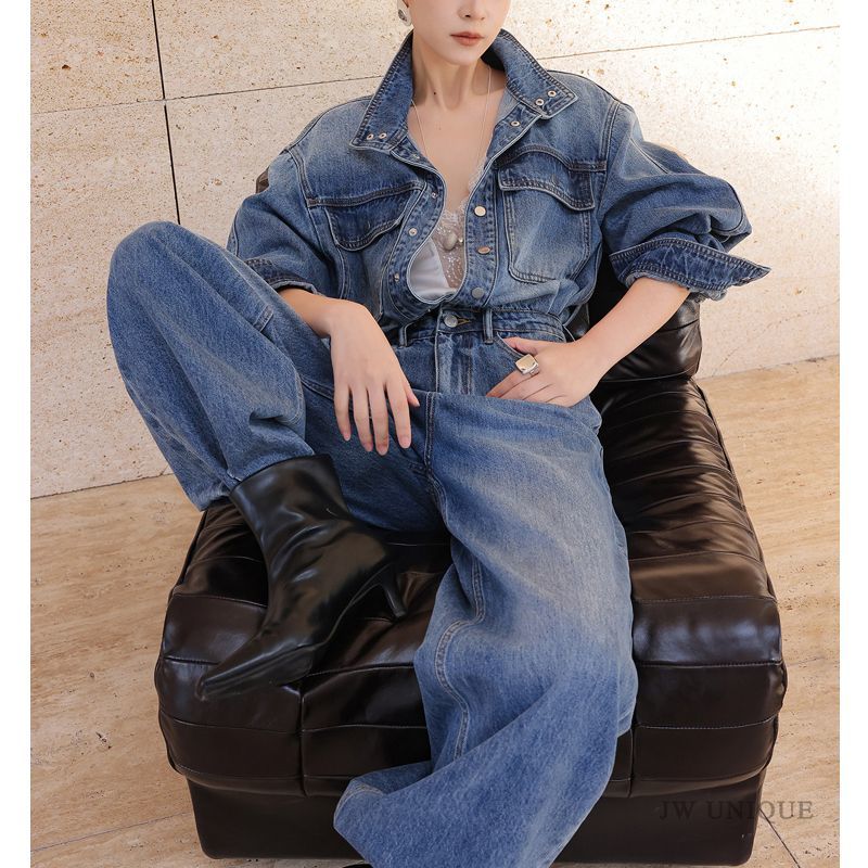 Street Fashion Jeans - Retro Mode Veelzijdige Denim Jumpsuit Dames