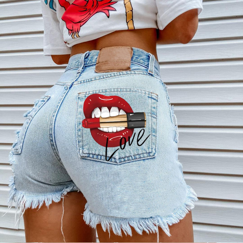 Street Fashion Jeans - Zomerse trendy dameslipstick Street Style Shattered
