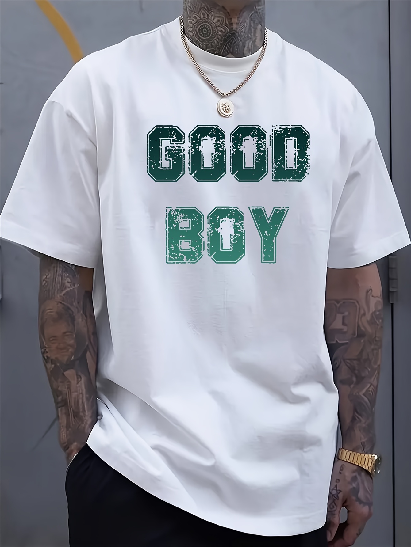 Street Fashion Urban - Heren T-shirt met opdruk 'Good Boy',