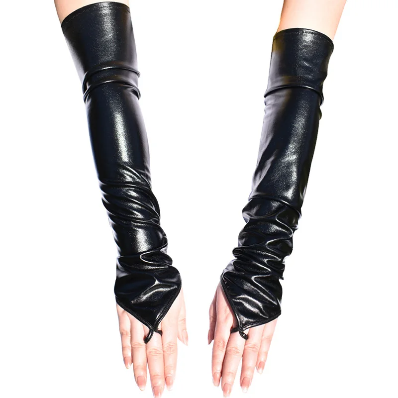 Street Fashion Gloves - 48 cm Sexy Vrouwen Lak Leer