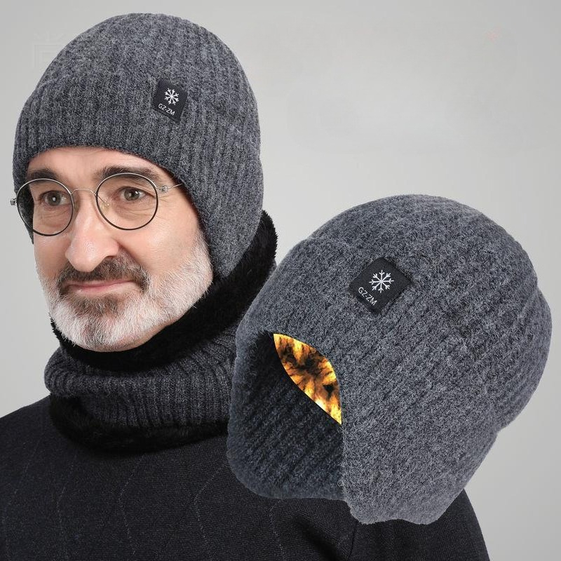 Street Fashion Gloves - Heren Winter Gebreide Muts Pluche Warmte