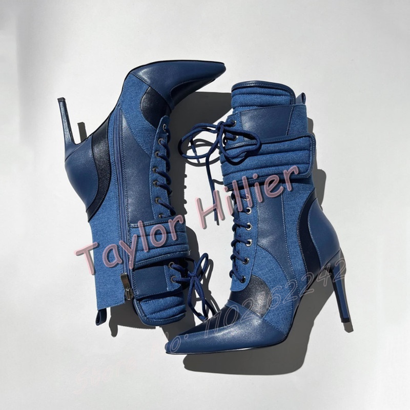 Dames Blauw Denim Sport Enkell - Street Fashion Denim recensie en prijs