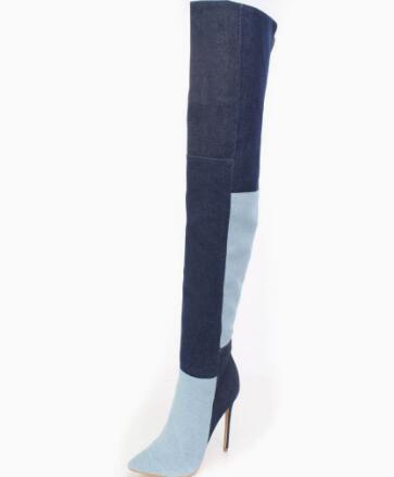Blauwe tweekleurige denim over - Street Fashion Denim recensie en prijs