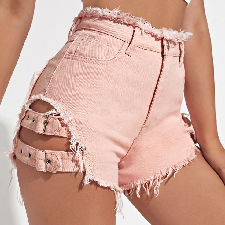 Dames denim shorts met hoge ta - Street Fashion Denim recensie en prijs