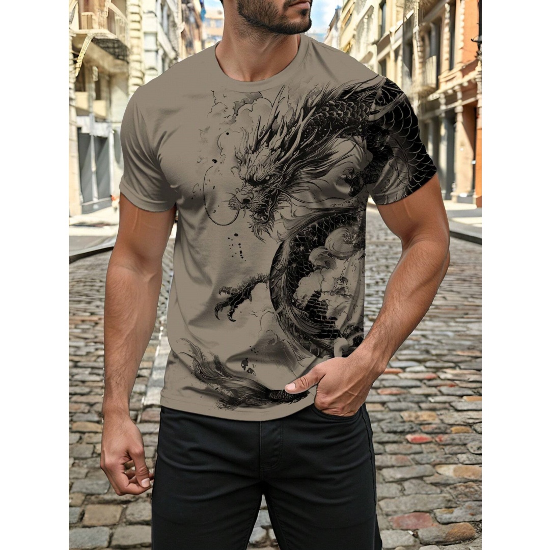 3D Draakprint Heren T-shirt Zo - Street Fashion Urban recensie en prijs