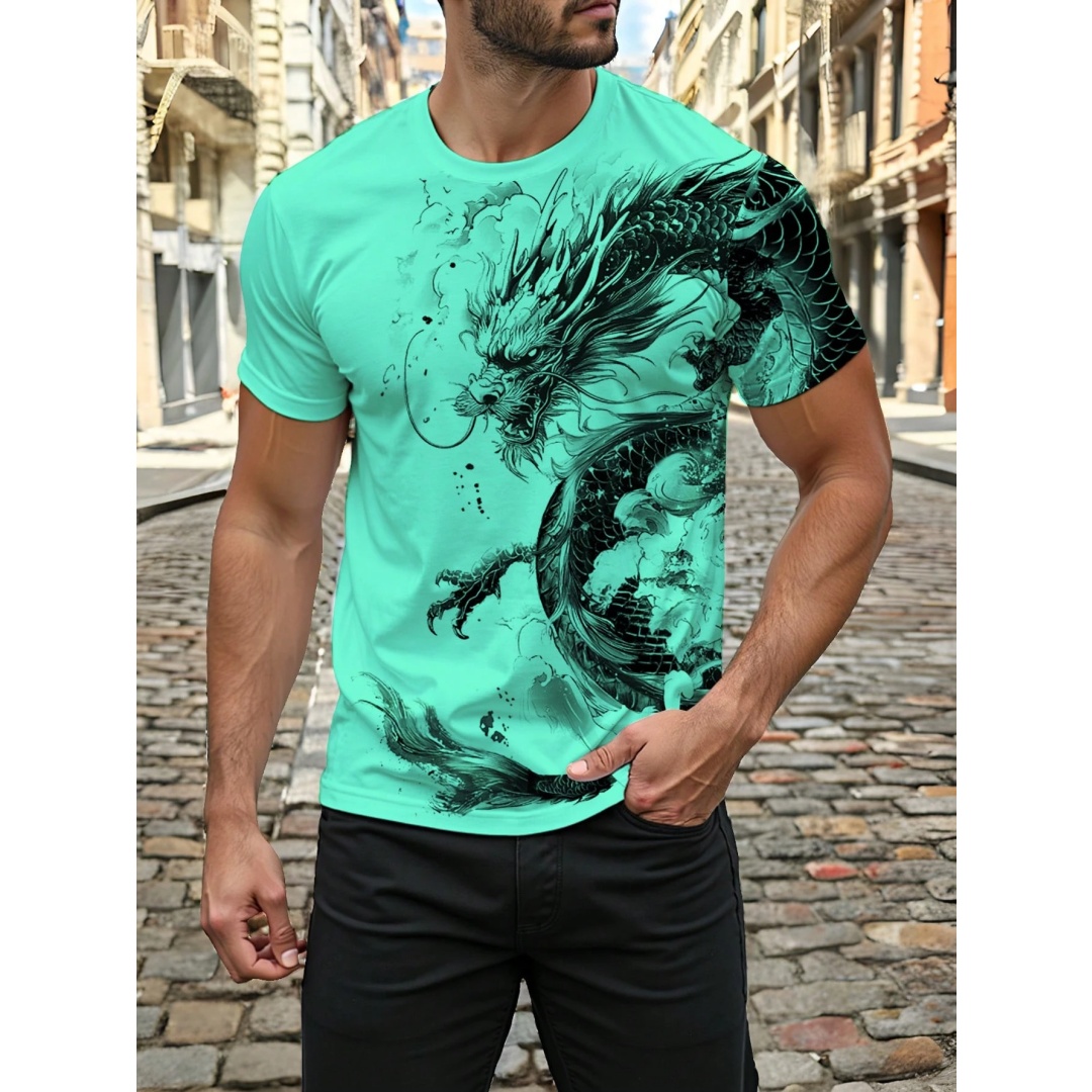 3D Draakprint Heren T-shirt Zo - Street Fashion Urban recensie en prijs