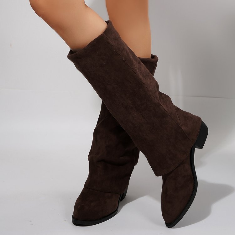 Vrouwen Knie Hoge Laarzen Herf - Street Fashion Denim recensie en prijs
