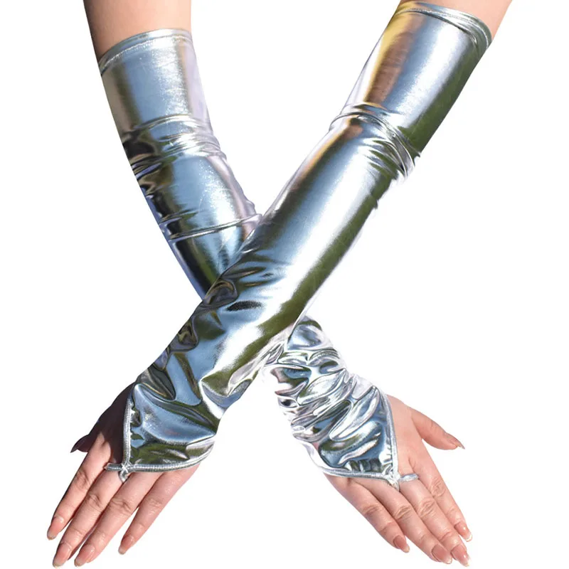 48 cm Sexy Vrouwen Lak Leer Ha - Street Fashion Gloves recensie en prijs