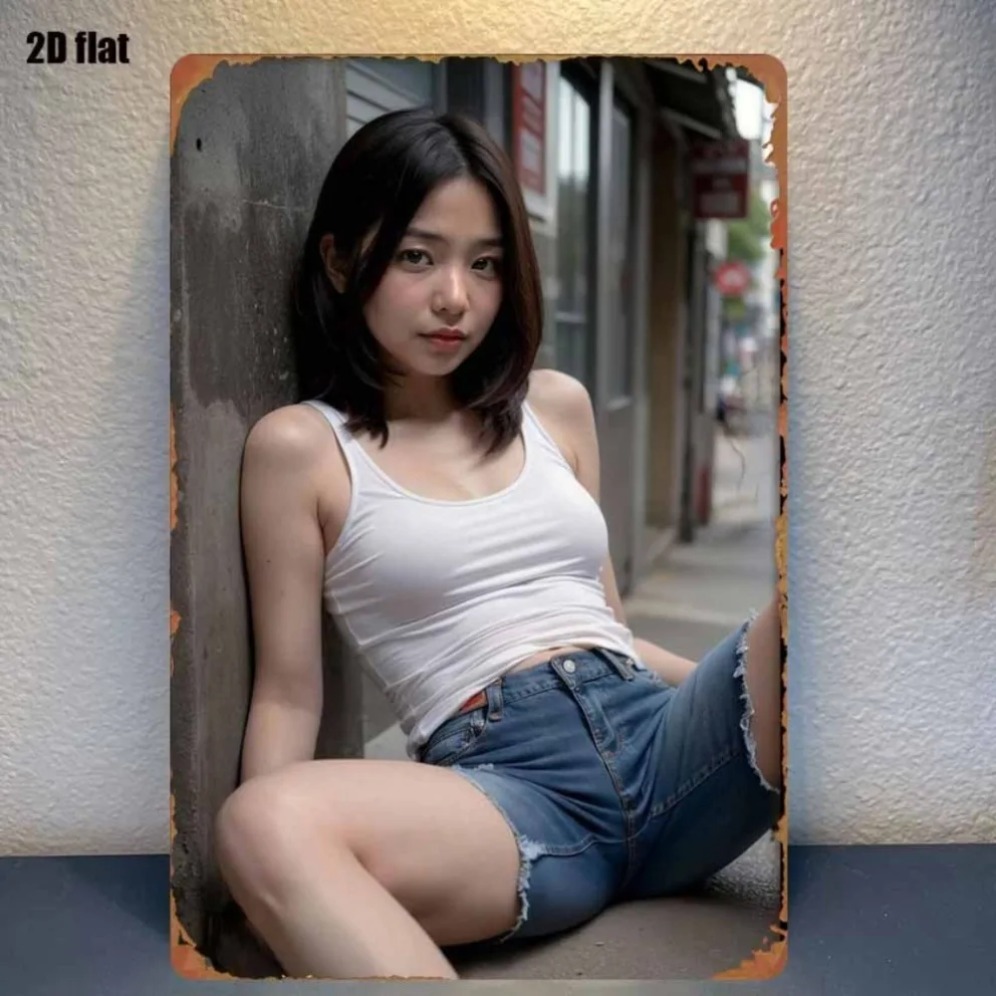 Nieuwe trendy HD metalen wandd - Asian Street Fashion Girls recensie en prijs