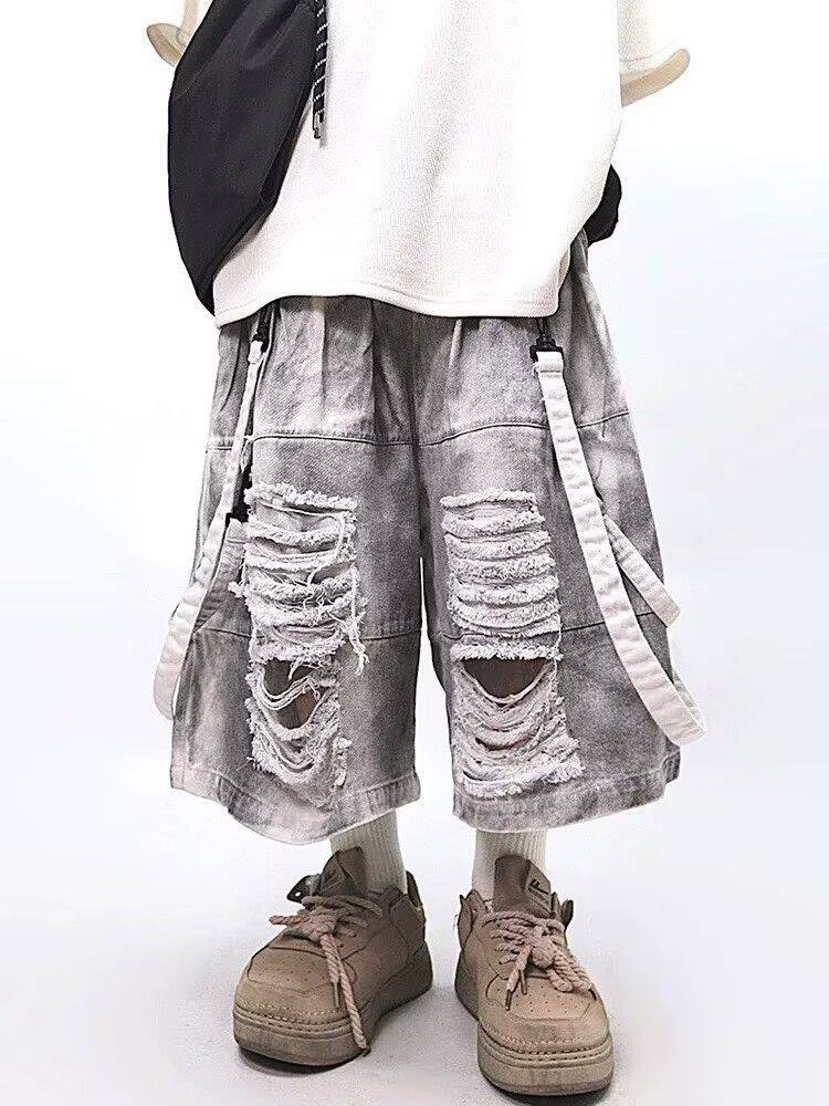 Retro hiphop heren gescheurde  - Street Fashion Jeans recensie en prijs
