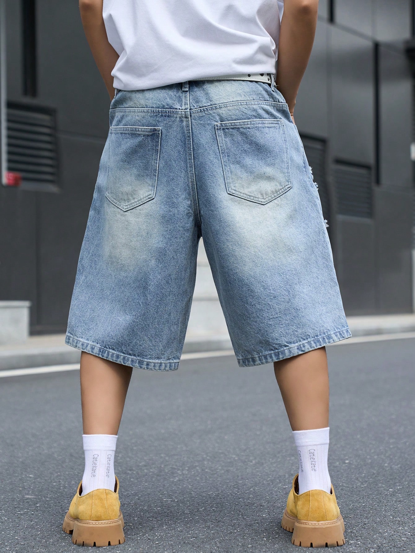Loszittende denim bermudashort - Street Fashion Jeans recensie en prijs